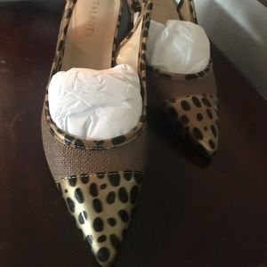 NWT Talbots cheetah print sling backs Size 8.5